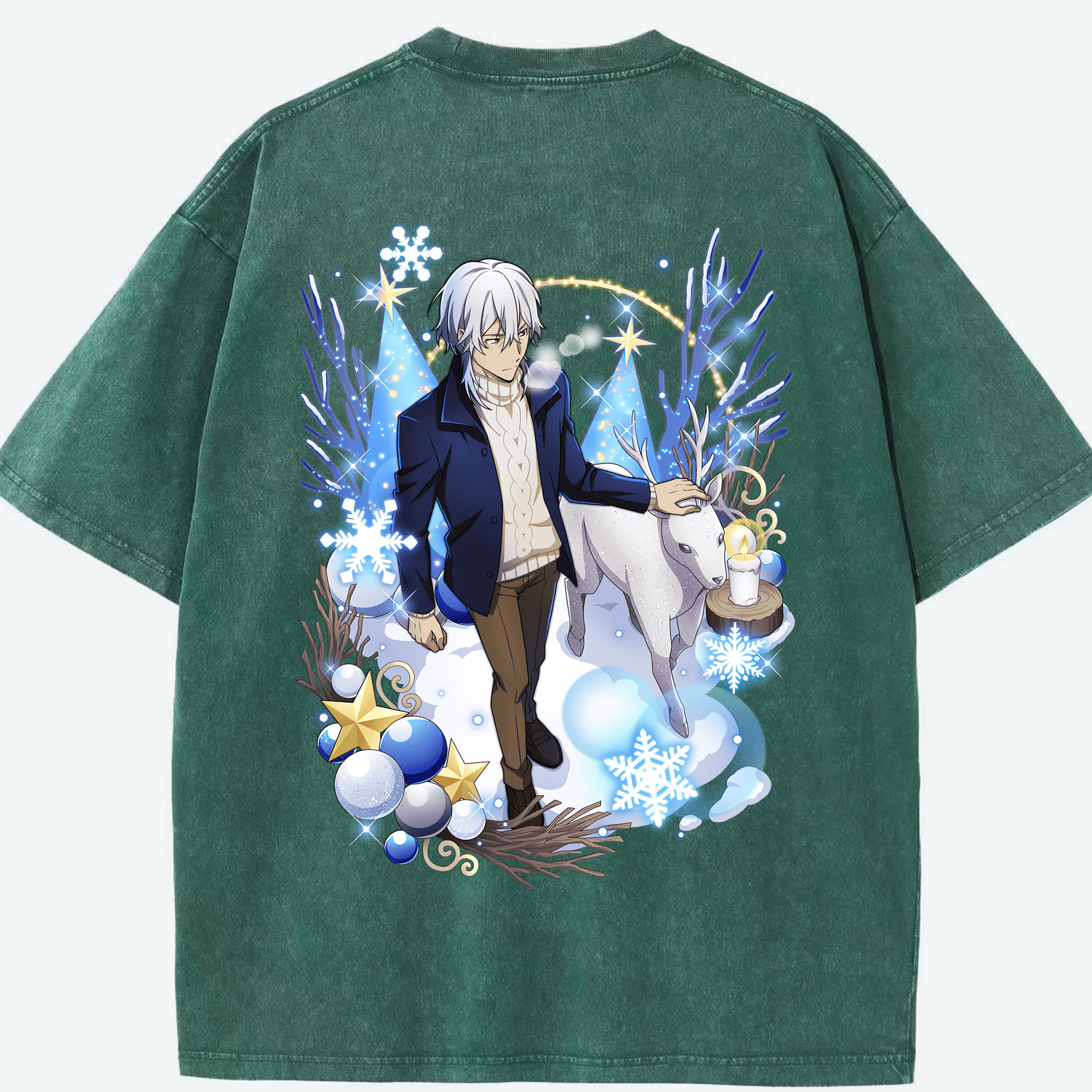 （画像用） 文豪ストレイドッグス Bungo Stray Dogs 綿100% ヴィンテージ風 半袖Tシャツ（背面プリント）